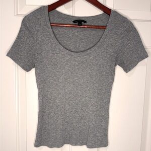 Banana Republic Gray Fitted Short Sleeve Tee